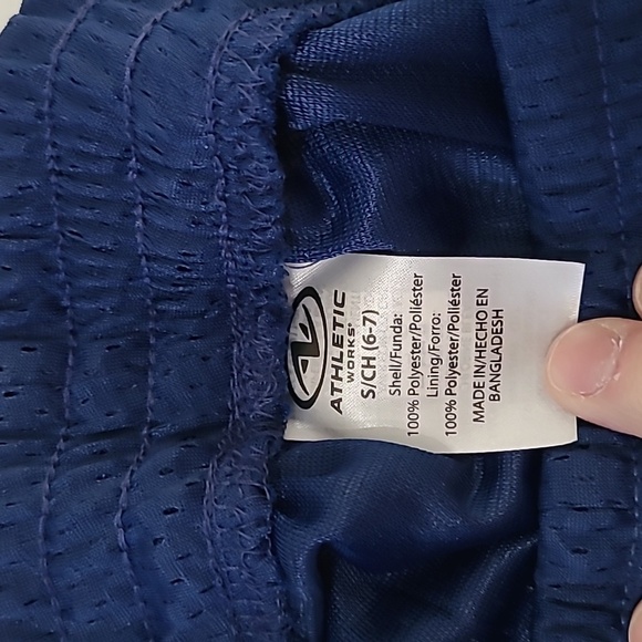 💥3for$12💥 NWT Athletic Works boy's navy blue mesh shorts size Small (6-7) - Picture 3 of 5